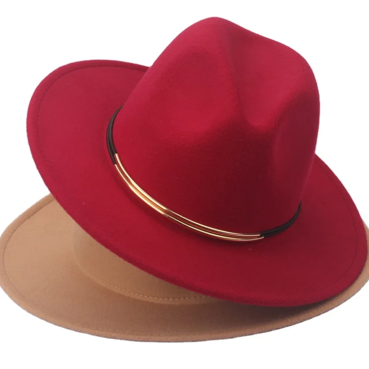 Rbelse Men Felt Wide Brim Panama Style Felt Fedora Hat Women