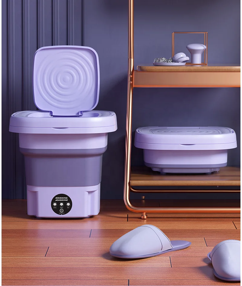 Baby Clothes Underwear Washing Machine and Dryer Electric Portable Mini Folding Plastic Customized Logo Color Box Low Moq 12V