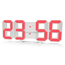 3D digital alarm clock Intelligent LED wall Simple electronic clock in living room Creativity delta wall clocks