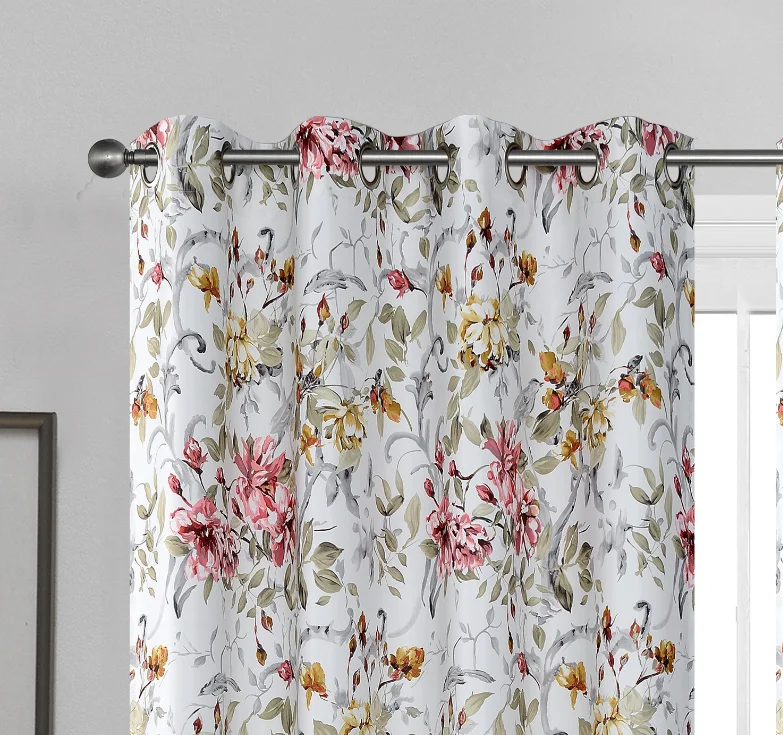Blackout window printed curtain printing print curtains