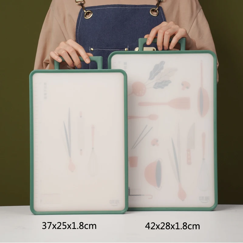 Cutting Board Kitchen Board Durable Chopping Block Wholesale PE Plastic Blue Kitchenware Rectangle Shrink Wrap Easy to Clean