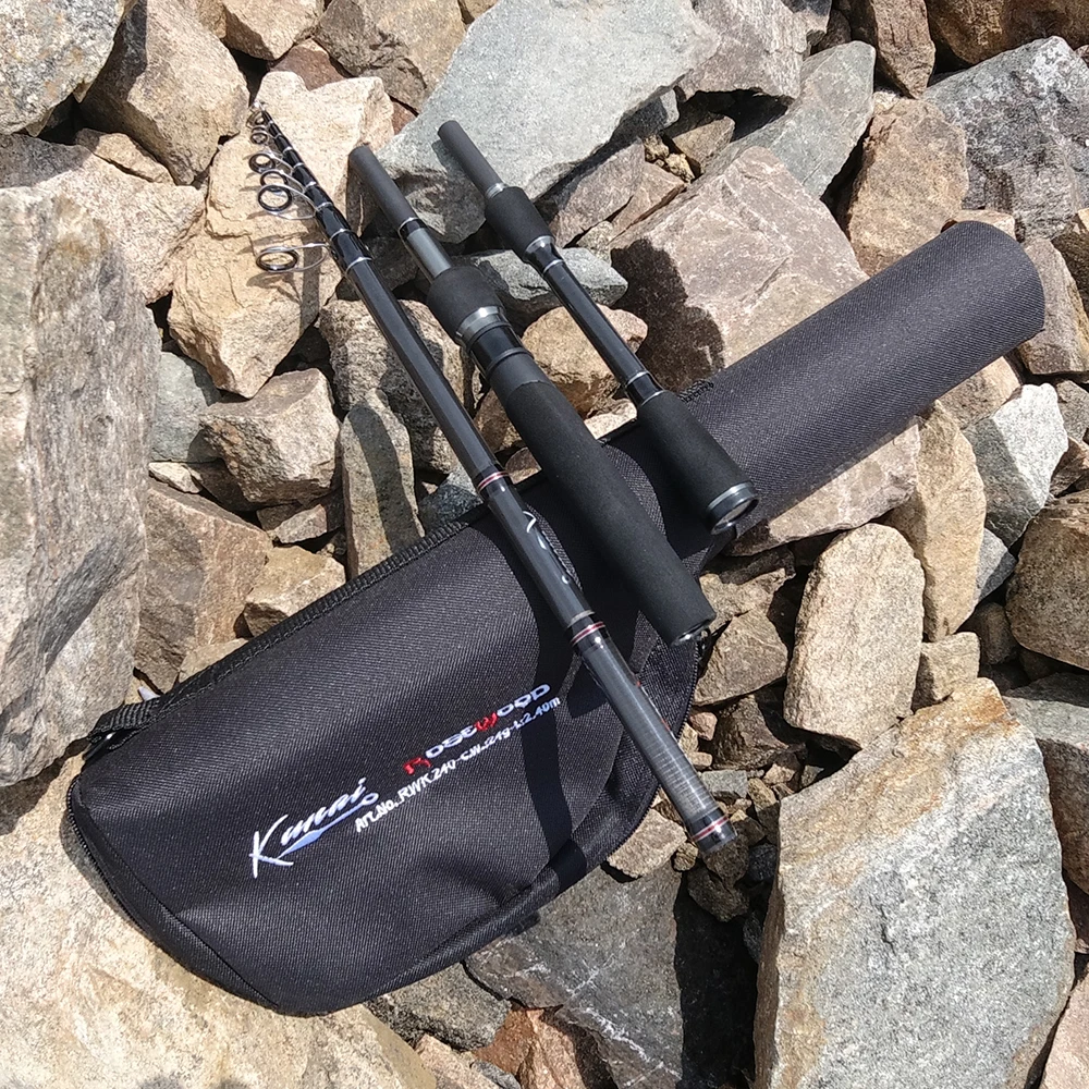 Spinpoler Fishing Rod Reel Combo Set 2.4m Telescopic Rod Carbon Fiber And Spinning Reel 1000/2500 Serie Hard Case Bag Set Tackle