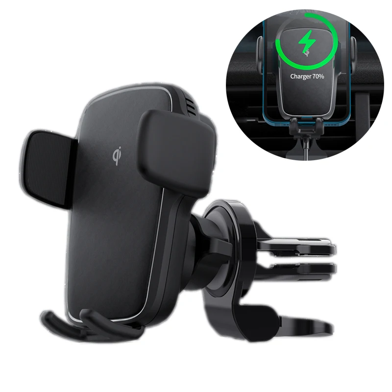 YTGEE 2021 New Mini 15w Qi Fast Charging Automatic Car Mount Wireless Charger For Iphone Samsung