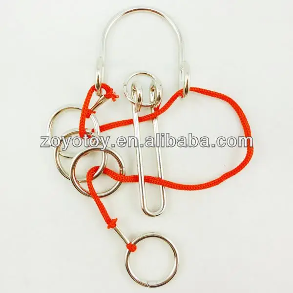 Metal Wire Puzzle IQ Test Brain Teaser Game Mind Twisters Magic Trick Ring Educational Toys for Children Adults