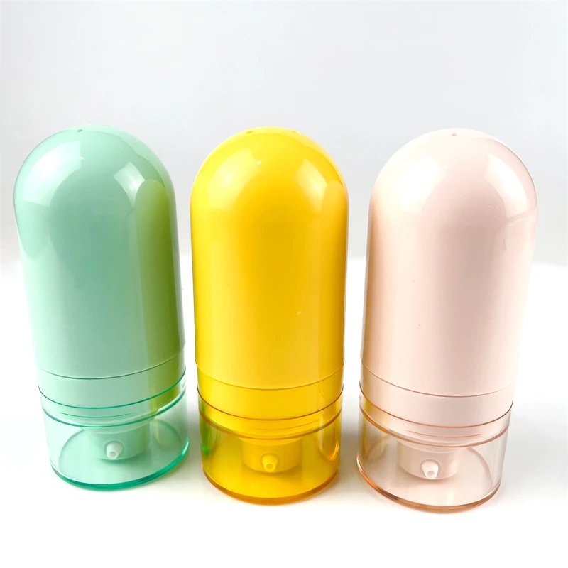 30 ml stock ABS  cosmetic cylinder packaging Inverted plastic  airless lotion pump bottle