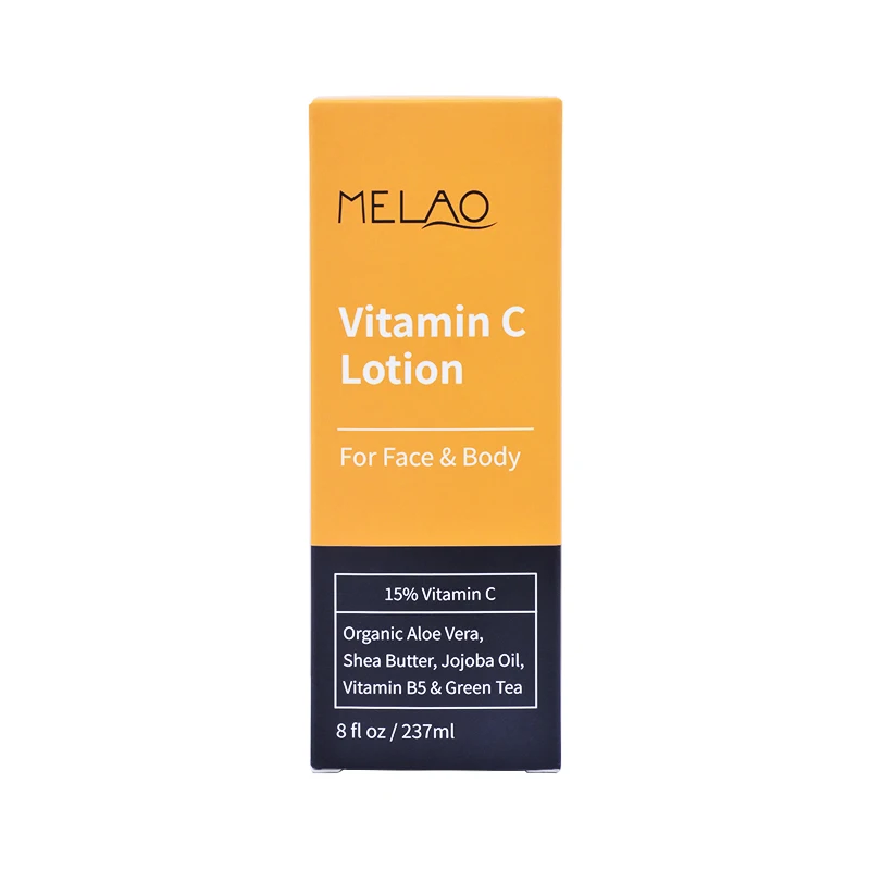 Melao/OEM/ODM 237ml Vitamin C Body Lotion Moisturizing Whitening Exfoliator Nourishing Body Skin Care Lotions