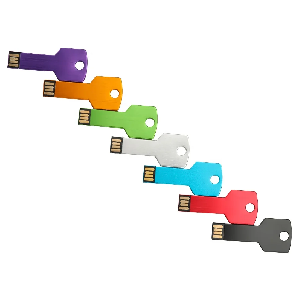 Bulk Cheap Custom Logo Full Capacity 4GB 8GB 16GB 32GB Metal Key USB Flash Drive