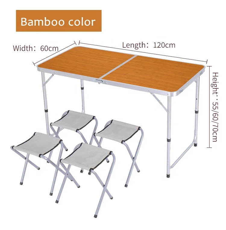 YILU Outdoor Folding Picnic Table And Chair Set Camping Table with Carrying Handle for Picnic,BBQ, Indoor & Outdoor