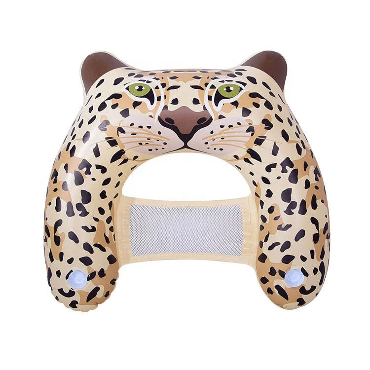 Wilder Animal Inflatable Leopard Pool Chair Adult Pool Lounger Swimming Pool Floats