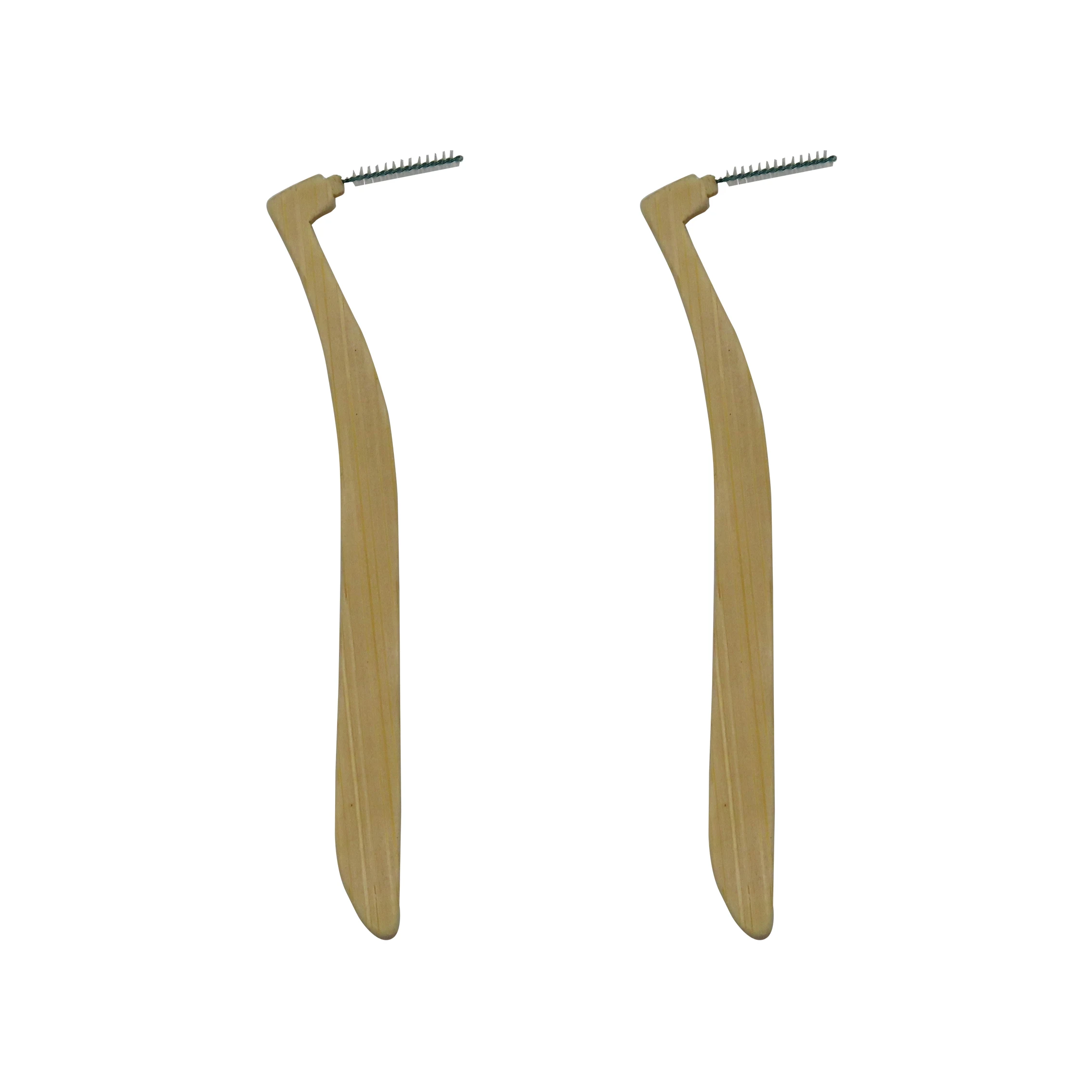 
Best selling Eco-friendly bamboo L shape interdental brush 