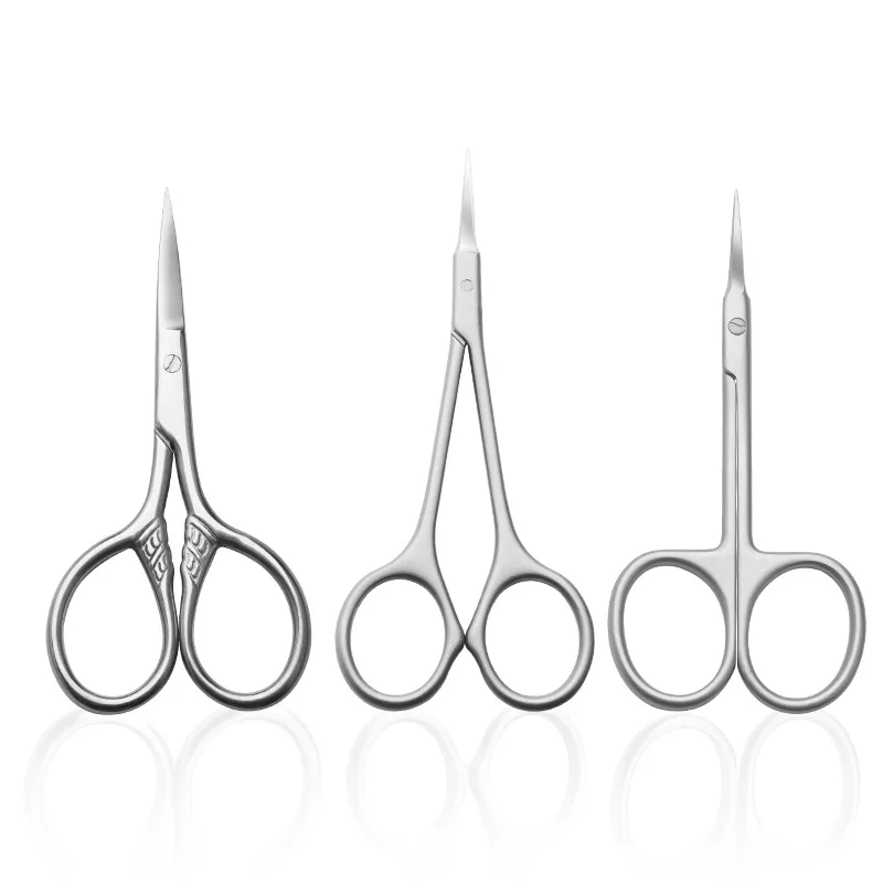 Stainless Steel Small Makeup Grooming Scissors Eyebrows For Manicure Nail Cuticle Beard And Mustache Trimmer Nose Hair Tool