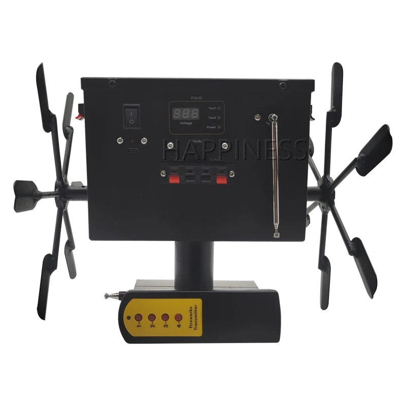 Remote Control Waterfall Events Decor Equipment Set Double Wheel Cold Spark Rotating Machine