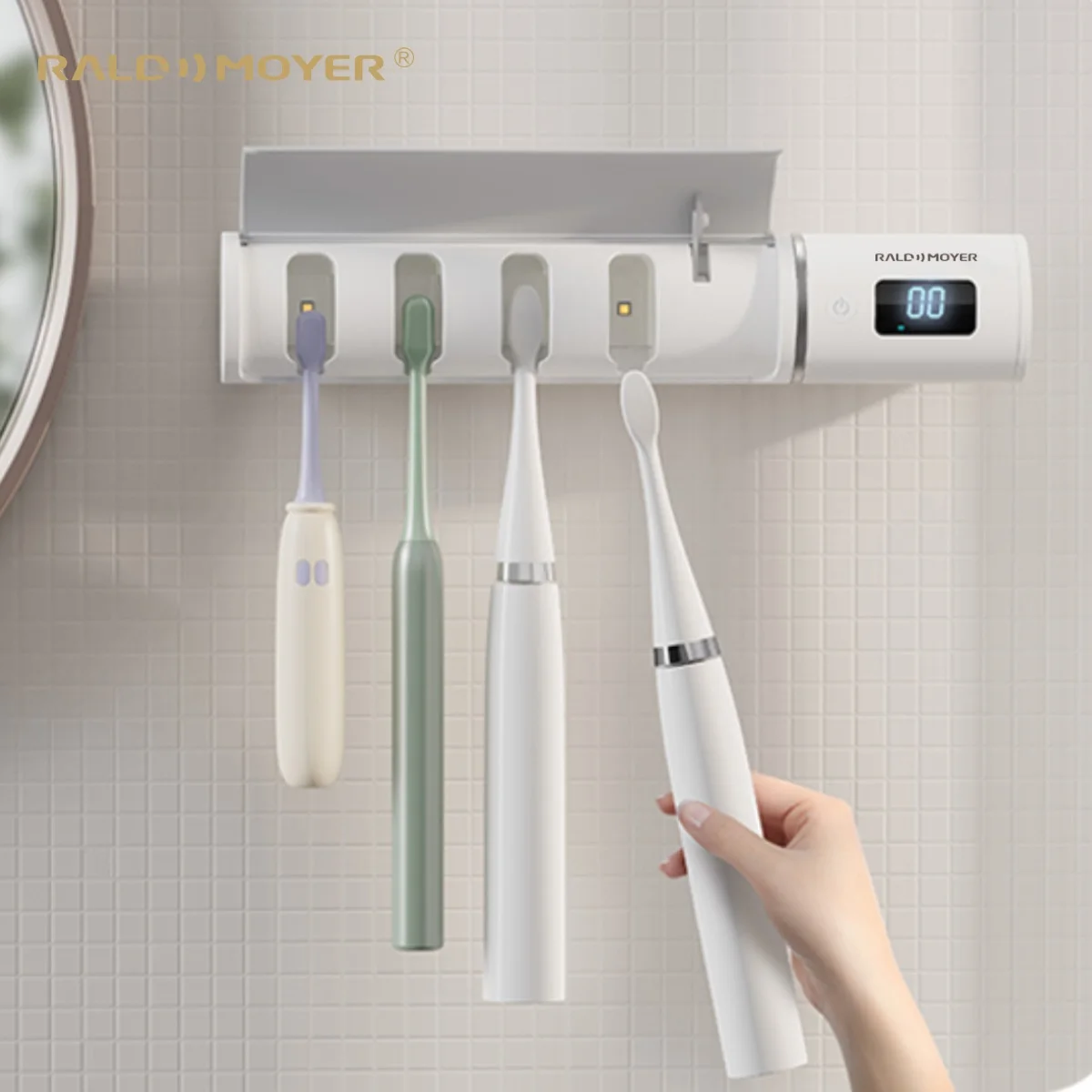 High Quality Rechargeable UV toothbrush Disinfectant Holder wall-mounted Drying toothbrush Sterilizer