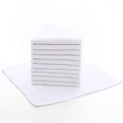 Custom eco friendly white 100% cotton mini hand towel disposable 25 25cm toallas de mano for home and kitchen