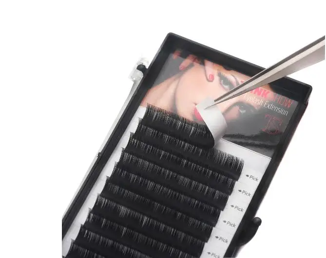 All Sizes Think Show False Eyelash Extensions Mink Black Material BCD Curls 8-5mm 1 Tray/Lot Individual Lashes