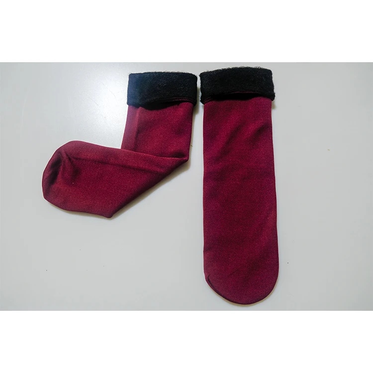  Autumn and winter warm cotton wool socks with plush thick