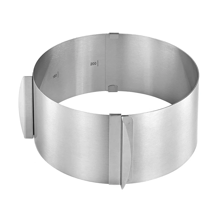 Круглое печенье A3080 регулируемая растягивающаяся форма из нержавеющей стали для мусса 6-12 дюймов инструменты выпечки