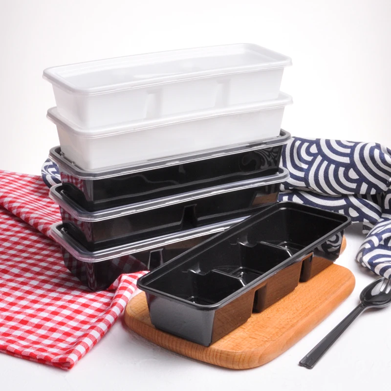 Пластиковый офисный обеденный контейнер Bento Для разового использования с безопасным выносом для микроволновой печи