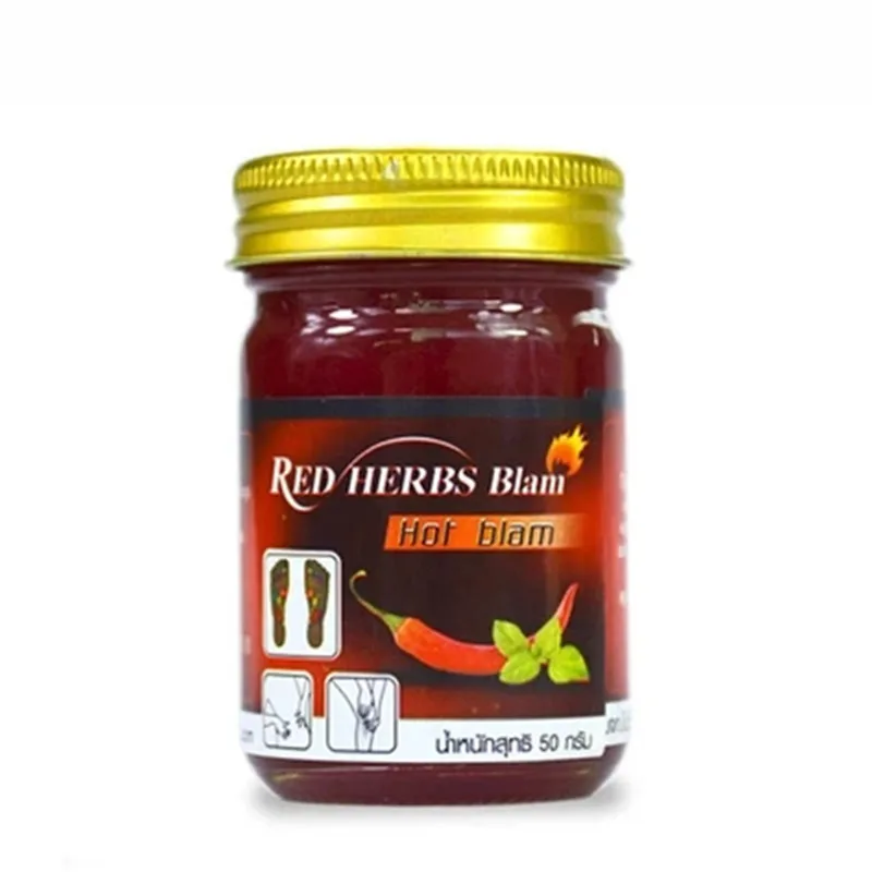 Thai red herbs balm Chili  Active Oil Rheumatic Pain and Leg Pain Frozen Shoulder Osteoarthritis Bone Spurs Cervical Spondylosis