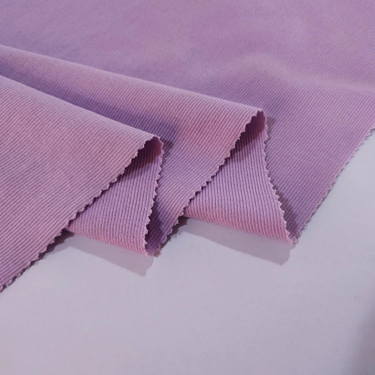 Eco-friendly lenzing modal cotton fabric 58% modal 39% cotton 3% spandex 4 way stretch rib fabric knitted 2*2 rib for bra fabric