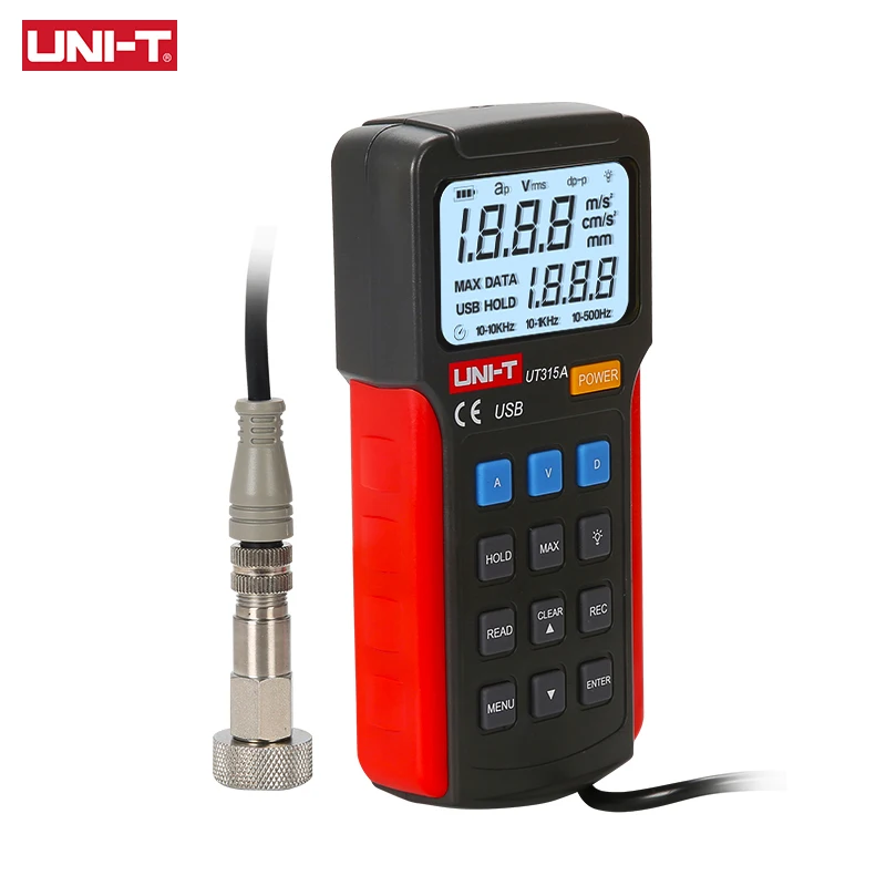UNI-T UT315A цифровые вибротестеры виброускорение скорости измерения смещения USB Connect PC Soft