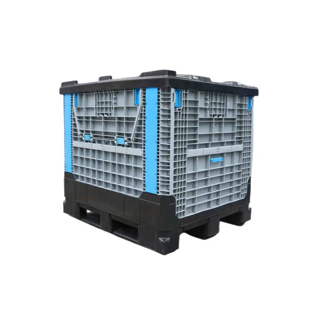 QS 1200x1000x810mm stackable folding large plastic pallet bin container price