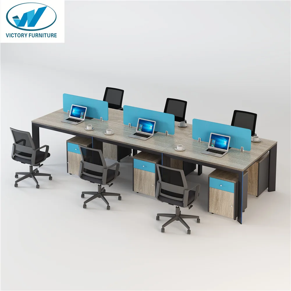 
Modern office desk aluminium frame steel cubicles office workstation cubicle for 6 person workstation desk office furniture 