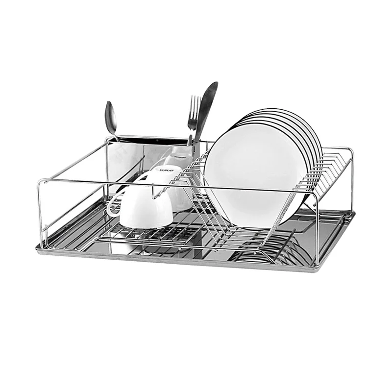 Stainless steel dishwashing and drying rack chrome plated kitchen drying rack