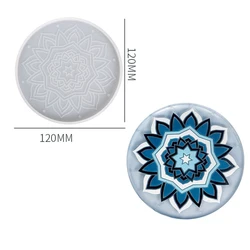 Reusable craft uv epoxy resin art casting making mould custom logo diy silicone rubber cup pad flower coaster mold