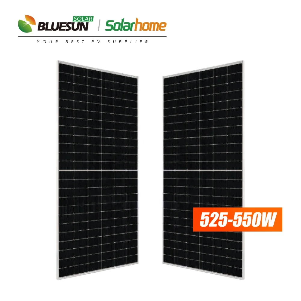 BLUESUN grade A mono half cell solar panel new 500W 530W 550W 560W 182 cells home solar panel