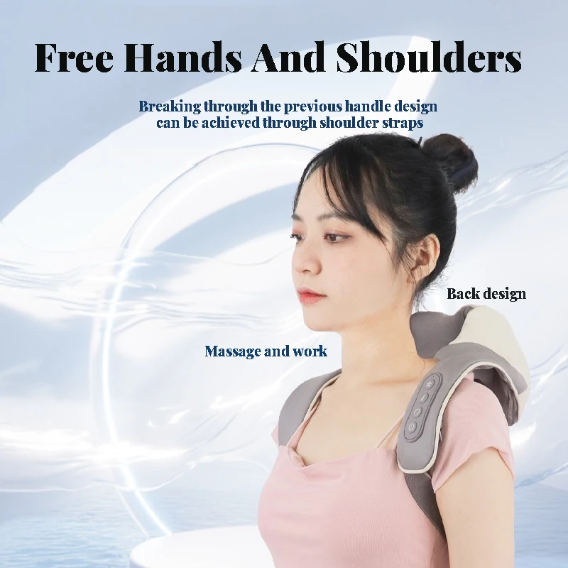 Intelligent Cordless Neck Massager Pain Relief Deep Tissue 3D Kneading Pillow Vibration Shiatsu Back Neck And Shoulder Massage