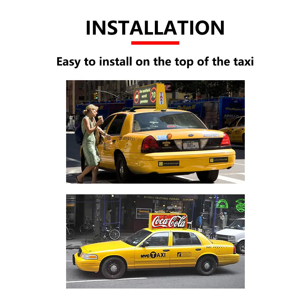 Outdoor P3 Taxi Roof LED Display Universal Miniature Double Side LED Signage for Small Cars for Outdoor Advertising