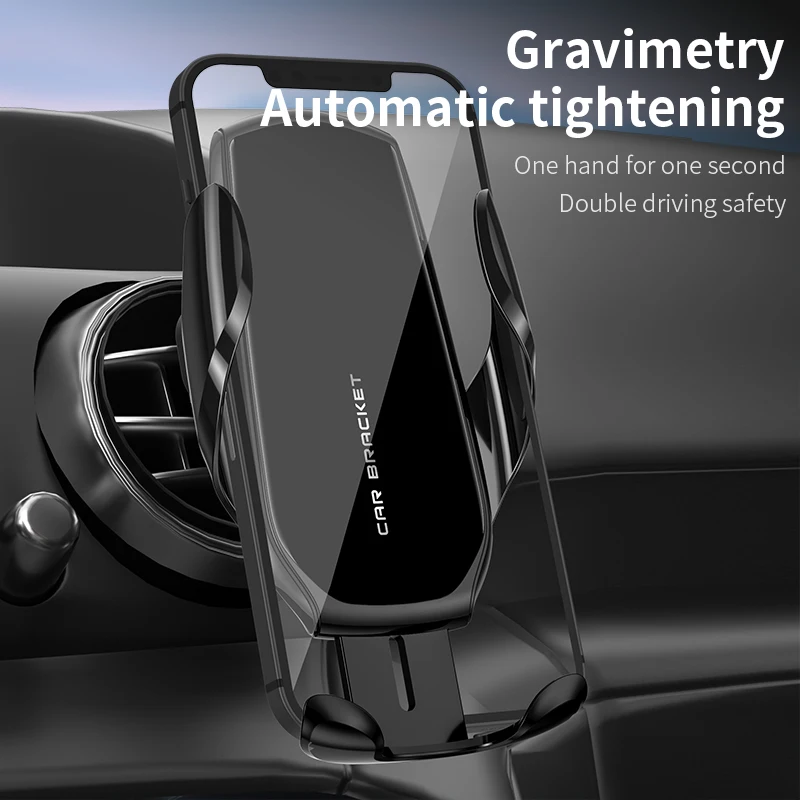 Promotional Wholesale Gravity Blocking Universal Car Air Vent Mobile Mount 360 Degree Rotation ABS Alloy Car Dashboard Stand