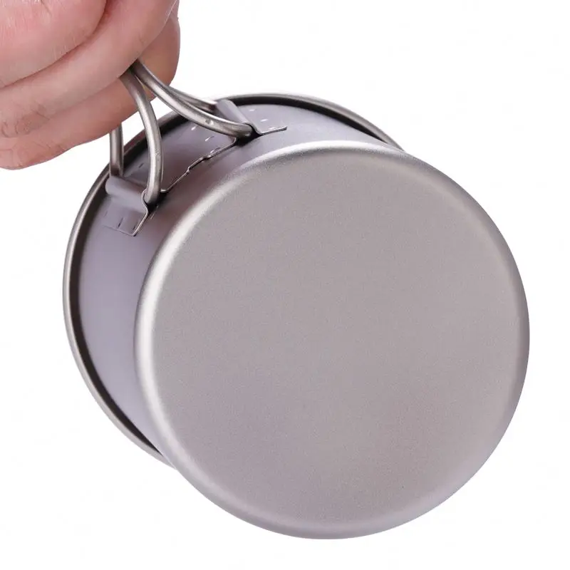 Free Sample CE Travel Mug with Handle Portable Camping titanium Water Cup Tableware Coffee Tea Pot custom mugs