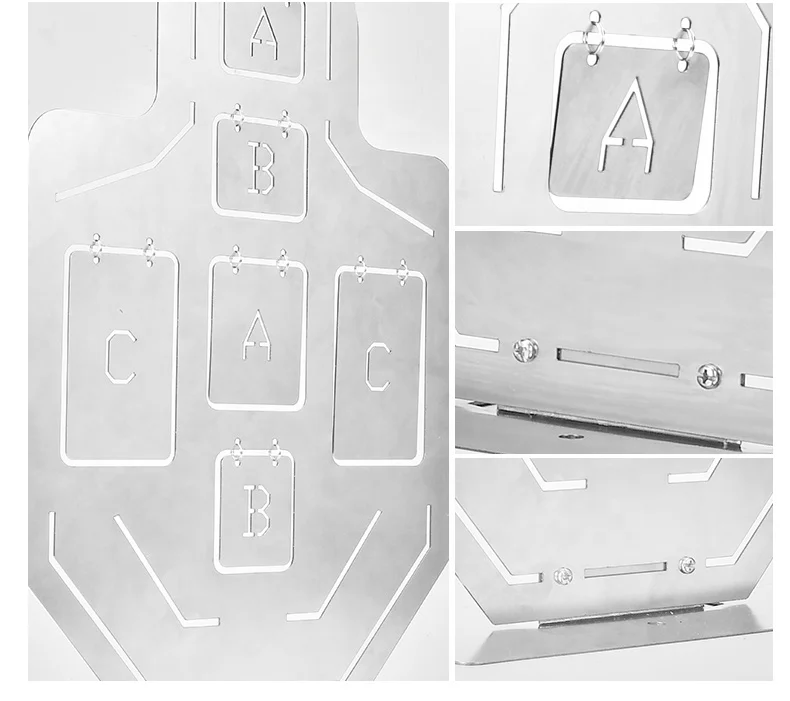 Actionunion Kid shooting Target Stainless Steel Metal Wind Chime Six-point Guard Training IPSC Targets for Kid CS game