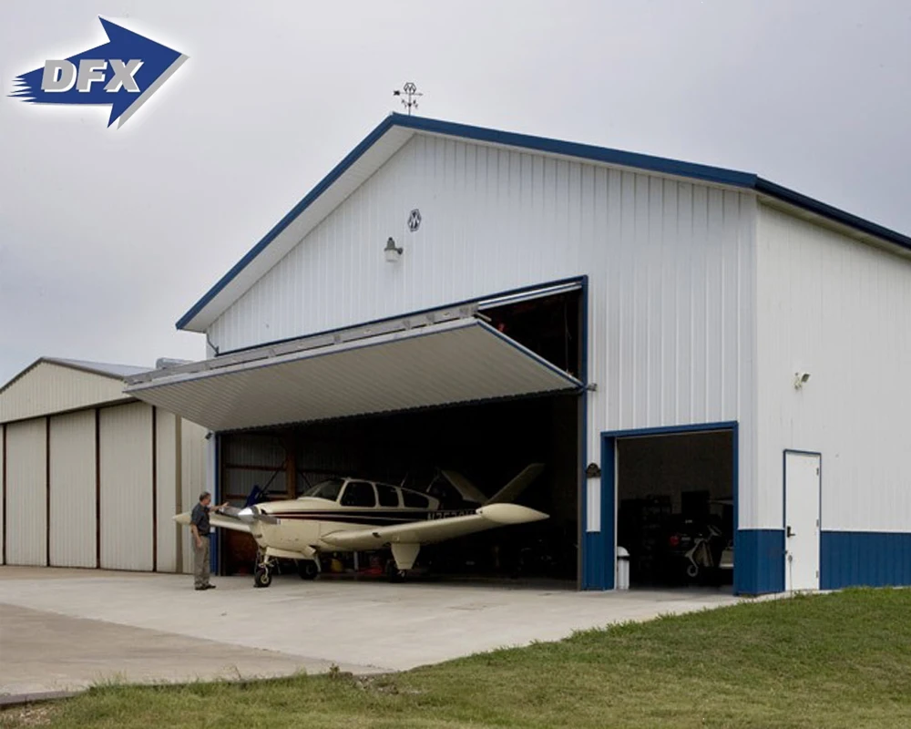 High Strength Light Prefabricated Modular Steel Structure Hangar from Qingdao China