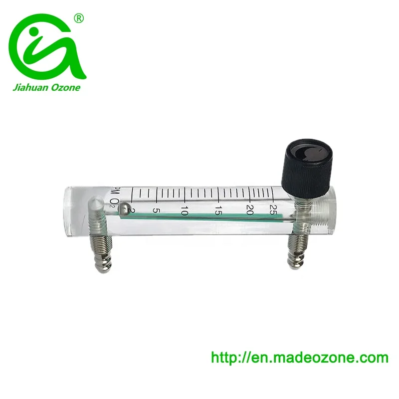 Oxygen flow meter for ozone generator and oxygen generator use