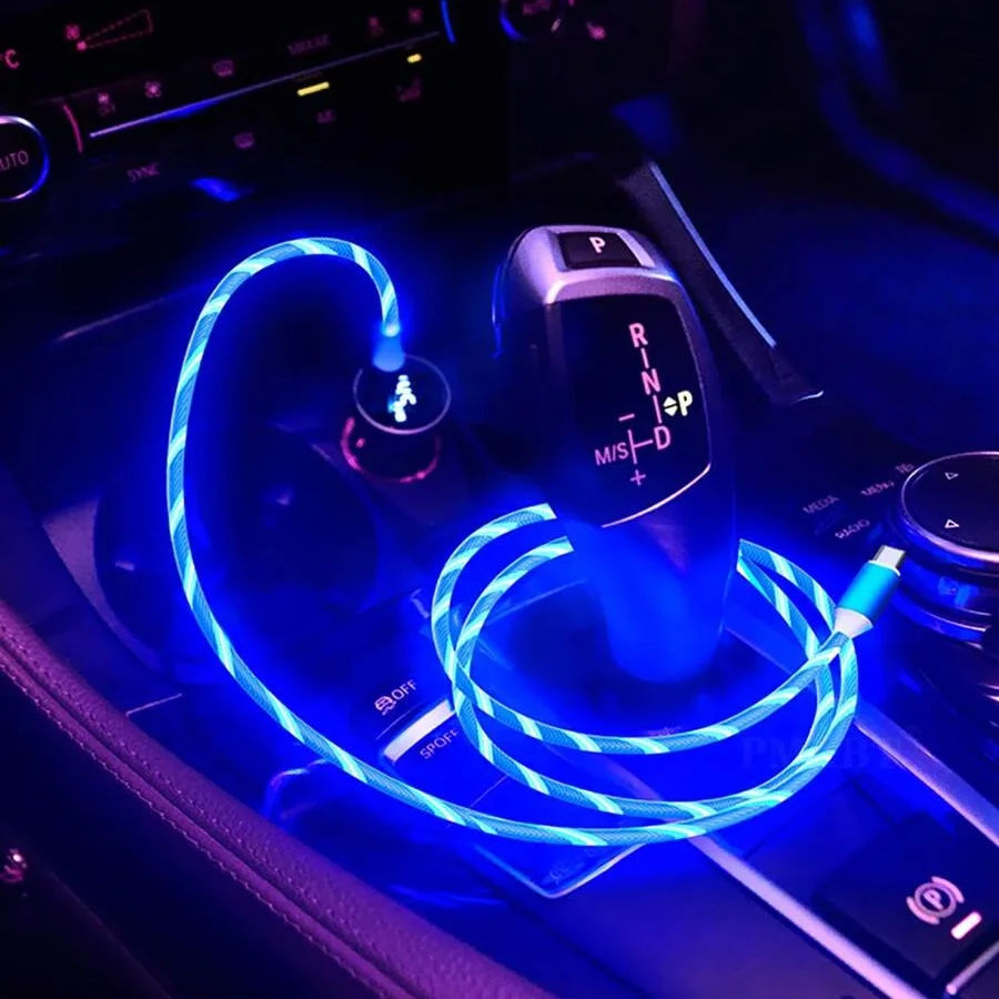Светящийся 60 Вт USB-кабель для быстрой зарядки