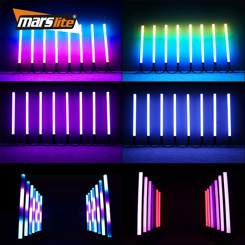Wireless Battery 360 Degree Pixel Tube IP65 Waterproof RGB Rechargeable Led Tube Light Dmx for Bar DJ Party