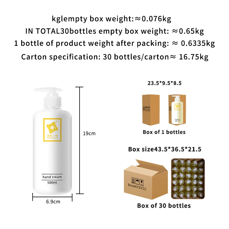 Oem Free Private Label Design Natural Skincare Whitening Moisrturizing Smoothing 500g Hand Cream