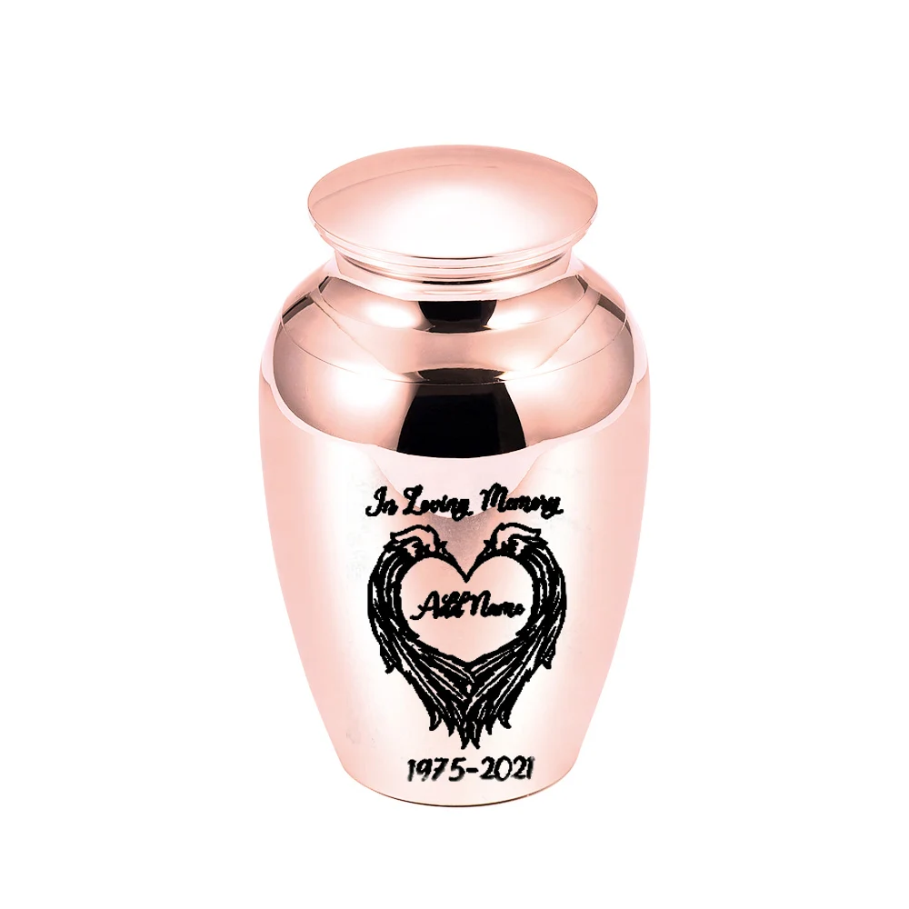 Dogs Cats Small Cremation Urn Aluminum Alloy Memorial Human Pets Ashes Casket Funeral Keepsake 70x45mm - in Loving Memory