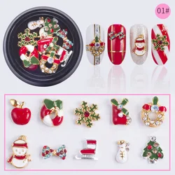 Christmas Xmas nails accessori metal alloy charms bell snowflake christmas decoration supplies trendy nail accessories