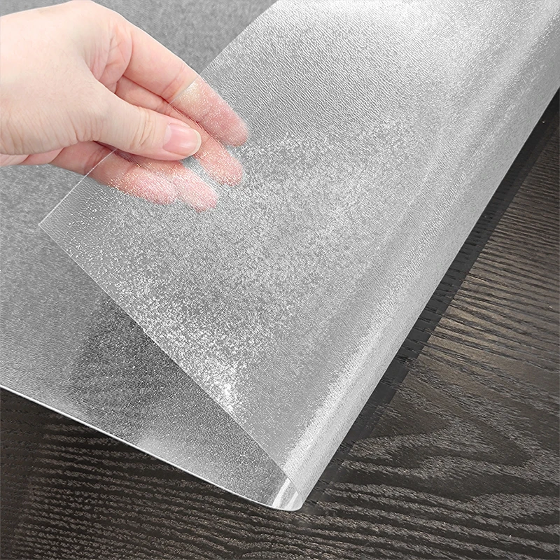 Waterproof  Clear Durable Waterproof Flexible Transparent Table Cloth Plastic PVC Sheet Roll for Bedroom Table Office Table