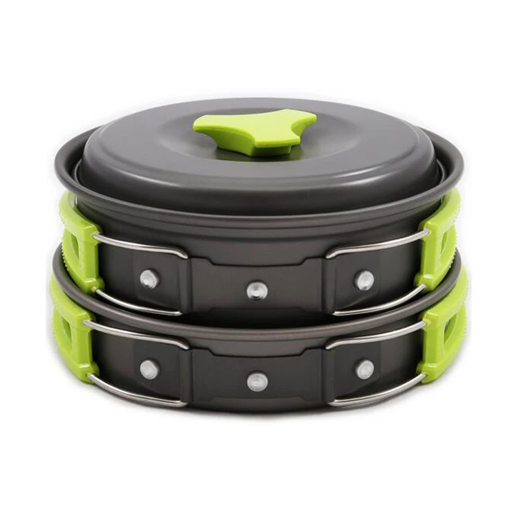 
Hiking & Outdoors Camping Cookware Pots Collapsible Cooking Pan-Frying Pan, Small Pot, Large Pot 
