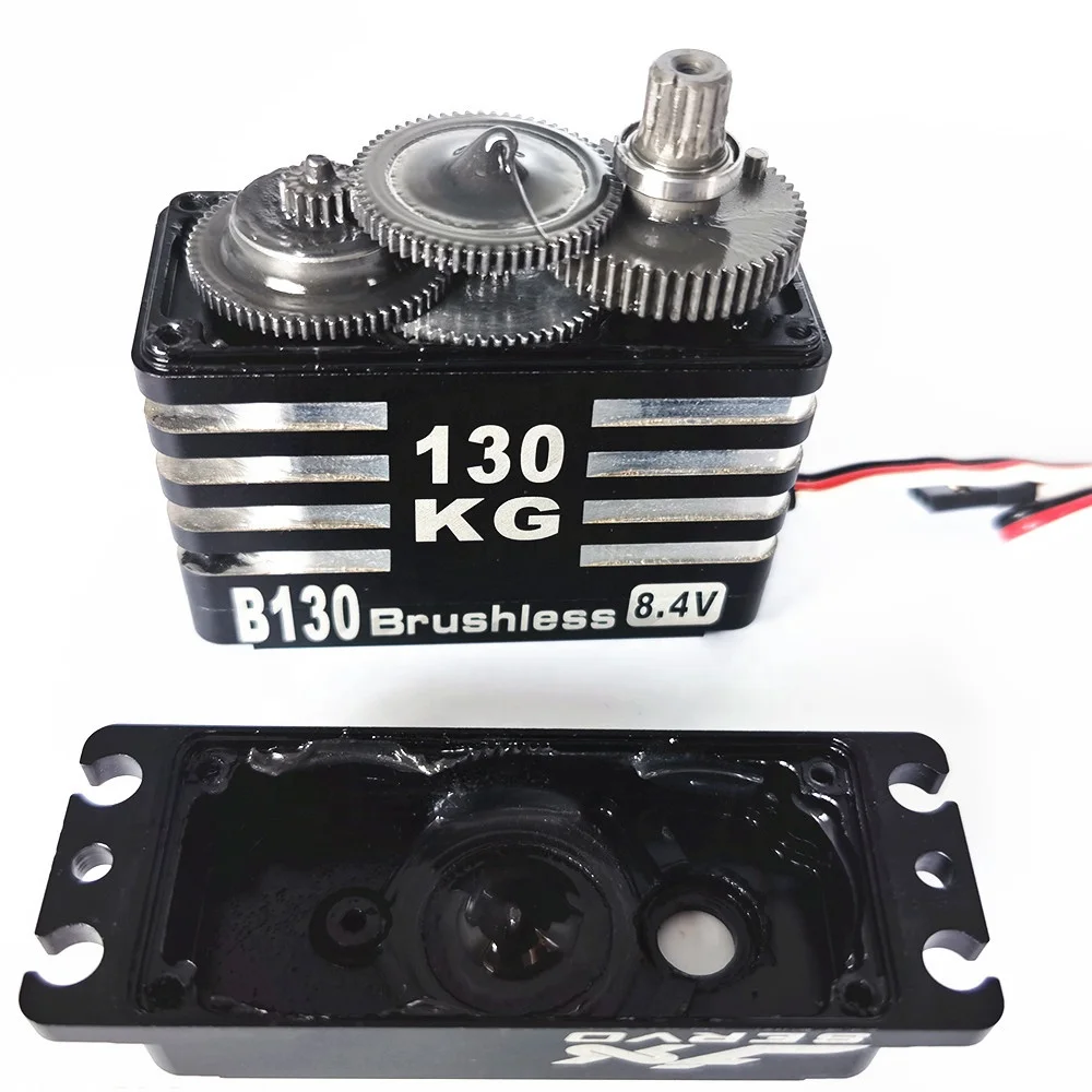 
JX B130 High Voltage 130kg torque brushless servo 
