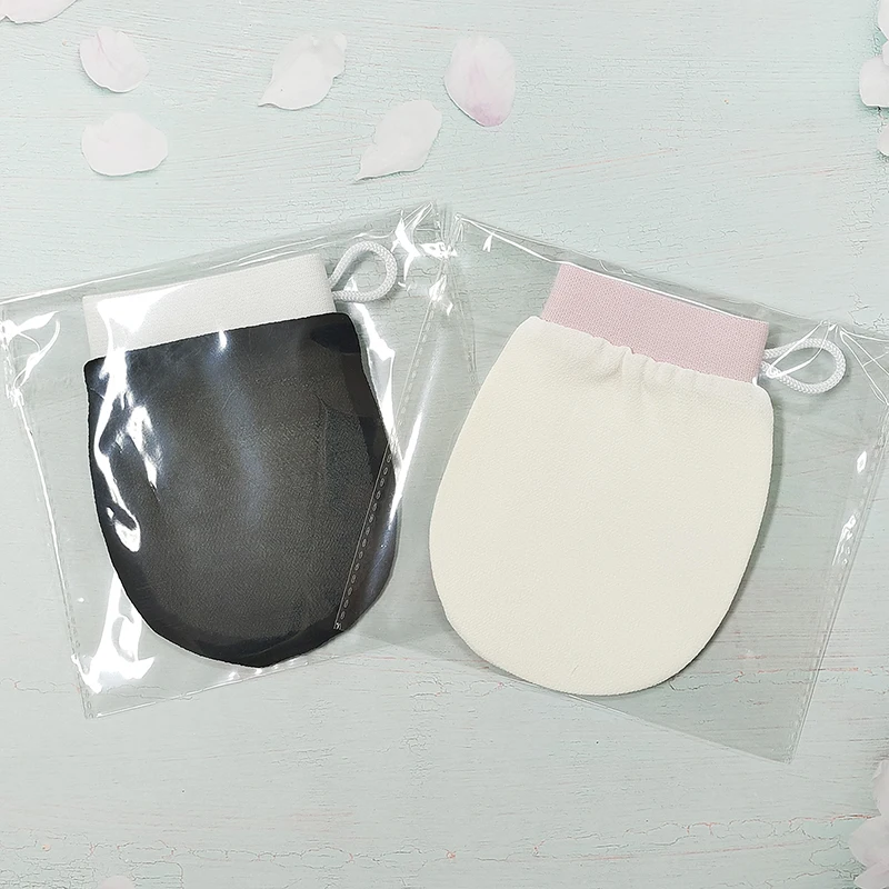 Customize Logo 100% Natural Silk Exfoliating Face Mitt Glove Turkish Exfoliating Gloves Mitts
