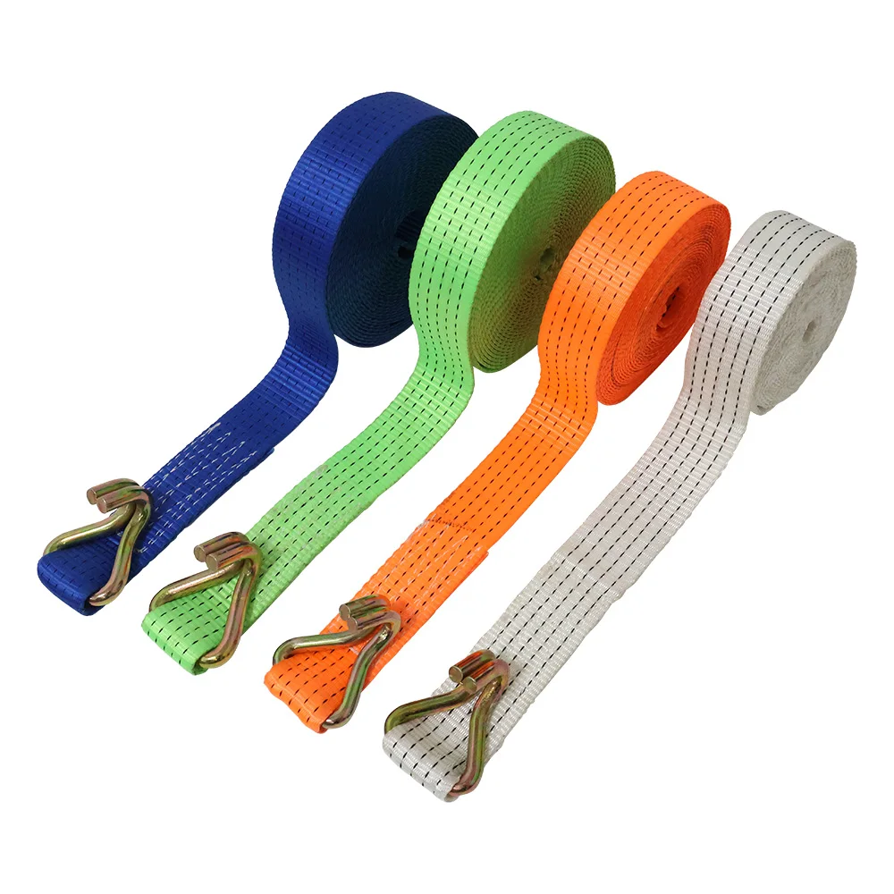1inch 1000kg Truck Cargo Polyester Lashing Belt Retractable Ratcheting Tie Down Strap With Ratchet