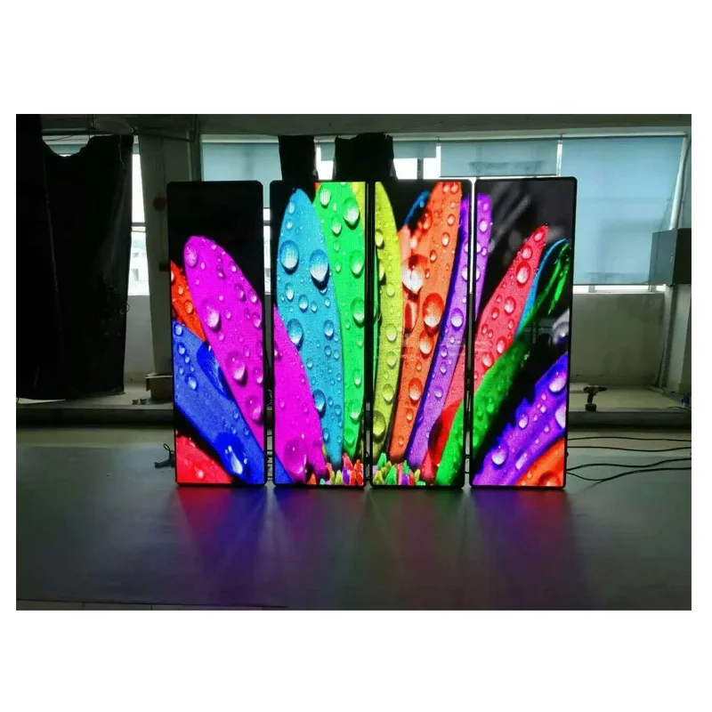 vertical led smart video screen led wall 25 Floor Stand LED display with wheels P2.5 P25