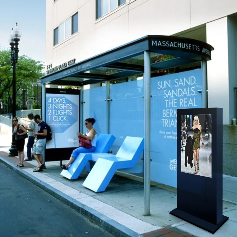 79 Inch Wifi Network waterproof Outdoor Icd Led Display Digital Signage Advertising Player Kiosk Screen