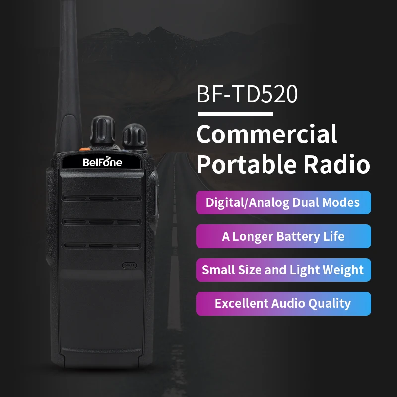 BelfoneBF-TD520 handheld transceiver Walkie Talkie digital radios  ptt radio   two-way radios